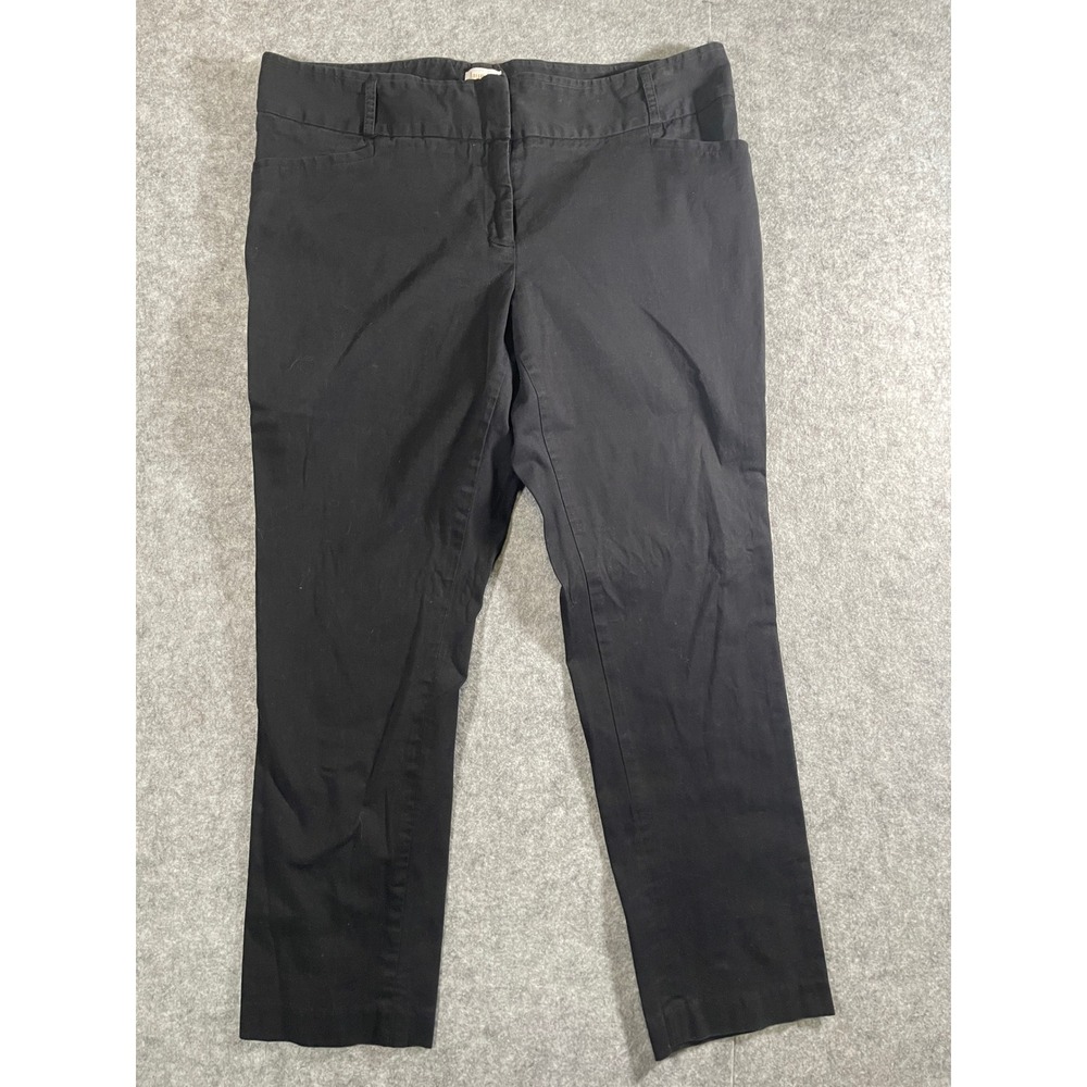 Laundry by Shelli Segal Black Straight Leg Dress Pants Trousers Womens 12